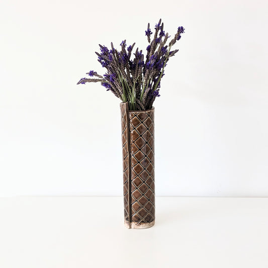 The Quilted Vase in Burnt Umber