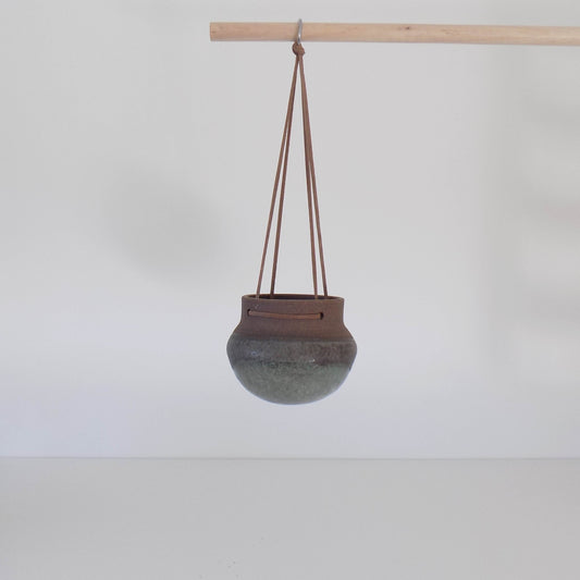 The Hanging Planter in Black Geode