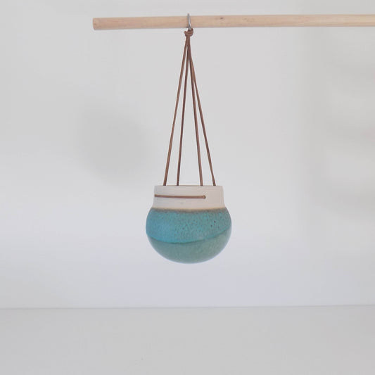 The Hanging Planter in Blue Geode