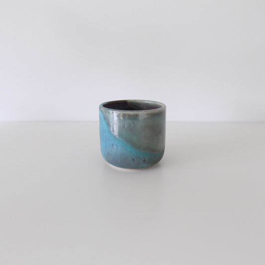 The Shorty Planter in Blue Geode